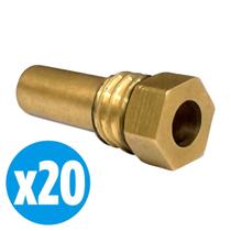 kit 20 Poço Sensor Termométrico Latão Aquecedor Solar kit 20 Poço Sensor Termométrico Latão Aquecedor Solar