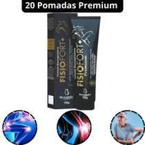 Kit 20 Pomada Preta Premium Original Anti-Inflamatória Alivio Corporal 150g Bisnaga