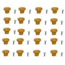 Kit 20 Pomel Puxador Madeira P/Tampa De Panela e Frigideira