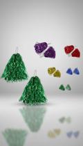 Kit 20 Pompons Metalizados Festa Carnaval Torcida 32cm