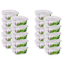 Kit 20 Pote Vidro Hermético Marmita Mantimento 4 Travas 520ml Kit 20 Pote Vidro Hermético Marmita Mantimento 4 Travas 520ml