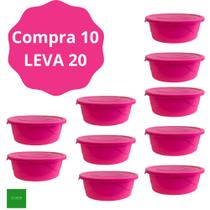 Kit 20 potes 400ml, Kit Potes para Cozinha, Jogo de Vasilhas Plásticas Compre 10 Leve 20