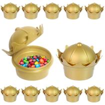 Kit 20 Potes de Doces e Decoração Festa Infantil de Coroa Dourado