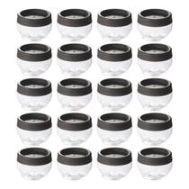 Kit 20 Potes Gire e Trave Organizadores Empilháveis com Rosca 155ml Plasútil para Temperos objetos