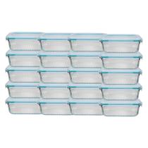 Kit 20 Potes Hermético 370ML Vidro Marmita/Lancheira Frutas Fit