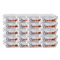 Kit 20 Potes Hermetico Vidro 1040ml Marmita Tampa 4 Travas Kit 20 Potes Hermetico Vidro 1040ml Marmita Tampa 4 Travas