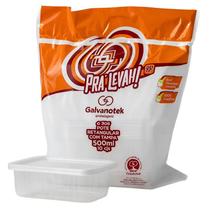 Kit 20 Potes Plásticos 500ml com Tampa Freezer Microondas Marmita Reutilizável