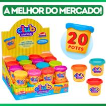 Kit 20 Potes Potinho De Massinha Massa De Modelar Atóxicas Cores Sortidas Kit 20 Potes Potinho De Massinha Massa De Modelar Atóxicas Cores Sortidas