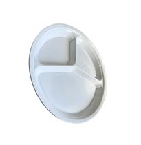 Kit 20 Prato Redondo 3 Divisórias 26Cm Melanina P/Aperitivo Kit 20 Prato Redondo 3 Divisórias 26Cm Melanina P/Aperitivo