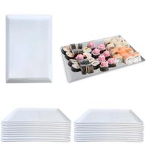 Kit 20 Pratos Travessa Japones Sushi Culinaria Oriental Melamina Bestfer