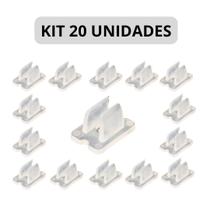 KIT 20 Presilha Fixação Neon Flex LED Parafusação 12V 127v ou 220V 12X6