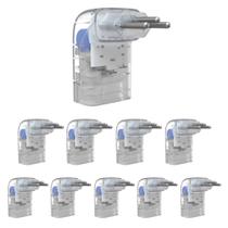 Kit 20 Protetor Contra Surtos 3 Pinos 20a Transp - Clamper Kit 20 Protetor Contra Surtos 3 Pinos 20a Transp - Clamper
