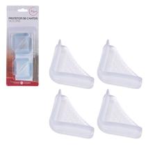 Kit 20 Protetor De Quina Canto Mesa Bebê Silicone Segurança
