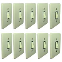 Kit 20 Pulsador Pial Minuteria 2a Cor Cinza 250v C/ Placa Kit 20 Pulsador Pial Minuteria 2a Cor Cinza 250v C/ Placa