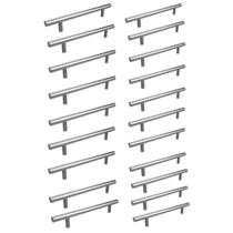 Kit 20 Puxador Haste Redondo Em Metal Inox 64mm Para Gaveta