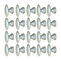 Kit 20 Puxadores Para Móveis Porta Gaveta Armário Ponto Redondo