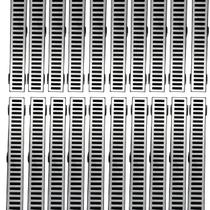 Kit 20 Ralo Sequencial com Encaixe 90 graus Alumínio 6cm x 50cm Kit 20 Ralo Sequencial com Encaixe 90 graus Alumínio 6cm x 50cm