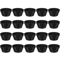 Kit 20 Ramekin 30ml Molho Maionese Shoyu Restaurante Preto Ramequim Oriental Uno Coza Canelado Kit 20 Ramekin 30ml Molho Maionese Shoyu Restaurante Preto Ramequim Oriental Uno Coza Canelado