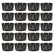 Kit 20 Ramequim Plástico Canelado 170mL Molhos Petiscos