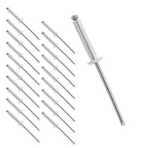 Kit 20 Rebite Pop Repuxo 3,2X16mm De Alumínio Fixação Metal Chapa Portõe Grade Mecânica Serralheira