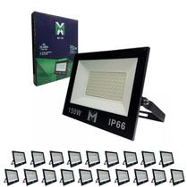 Kit 20 Refletor Led 150w Holofote Prova D'água Frio