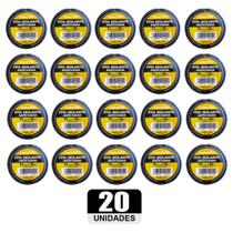 Kit 20 Rolos Pç Fita Isolante 10 Metros Preta Kit 20 Rolos Pç Fita Isolante 10 Metros Preta
