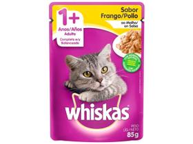 Kit 20 Sachês Whiskas Gato Adulto Frango 85g Kit 20 Sachês Whiskas Gato Adulto Frango 85g