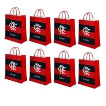 Kit 20 Sacola M Papel Off-Set Alça Gorgurão Time Flamengo Kit 20 Sacola M Papel Off-Set Alça Gorgurão Time Flamengo