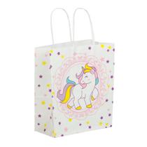 Kit 20 Sacola Papel Kraft Unicórnio Presente 17,5x8,5x,21,5 Kit 20 Sacola Papel Kraft Unicórnio Presente 17,5x8,5x,21,5