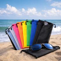Kit 20 Saquinho Capa Capinha Estojo Óculos Qualidade Atacado oculos beans capa caixa estojo porta case compatível Chilli Beans ray ban oakley e otras