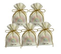 Kit 20 Saquinhos Festas Surpresa Lembrancinhas Arco Iris Rosa