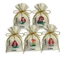 Kit 20 Saquinhos Festas Surpresa Lembrancinhas Ariel Baby Pequena Sereia Kit 20 Saquinhos Festas Surpresa Lembrancinhas Ariel Baby Pequena Sereia
