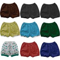 Kit 20 Shorts Bebe Tampa Fralda Sortidos Em Algodão tfbk3
