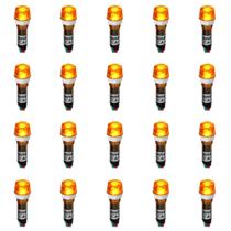 Kit 20 Sinaleiros Iluminado 9mm CCA-24Y LED 24Vcc / Vca Sibratec - Amarelo Kit 20 Sinaleiros Iluminado 9mm CCA-24Y LED 24Vcc / Vca Sibratec - Amarelo