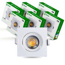 Kit 20 Spot Led 7W Embutido Branco Frio Quente Granfei