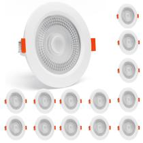 Kit 20 Spot LED Embutir 7W Redondo 4000K Branco Neutro Econômico