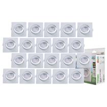 Kit 20 Spot Led Par20 Embutir Quadrado Direcionável Bivolt 7w Kit 20 Spot Led Par20 Embutir Quadrado Direcionável Bivolt 7w