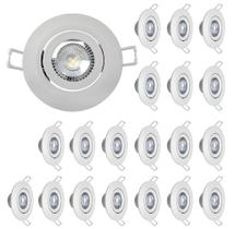 Kit 20 Spot Led Redondo Direcionável 5W 4000K Bivolt