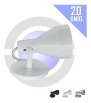 Kit 20 Spot Luminária em Alumínio com Base Sobrepor Teto Parede p/ Lâmpada PAR30 LED Soquete E27