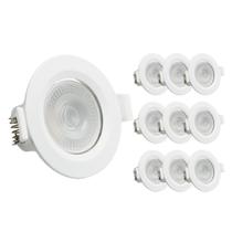 Kit 20 Spot Luminária Led 3w Embutir Redondo 6500K Branco Frio Decoração Casa Gesso Teto Iluminação - Super Led
