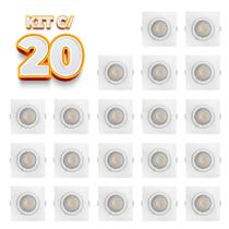 Kit 20 Spots LED Taschibra Alltop Embutir Quadrado PAR20 7W 45º
