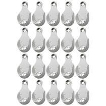 Kit 20 Suporte Para Tubo Oblongo Cabideiro Guarda Roupa Closet Armário Cromado Oval Conjunto Multiuso