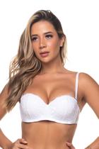 Kit 20 Sutiã sem alça Reforçado Sustentação Renda Bojo Inteiriço Sutia Moda Intima Feminino Lingerie Costa Nua