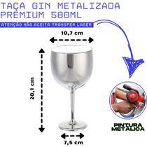 KIT 20 Taças De Gin 580ml Metalizadas Premium Lisa S/gravar