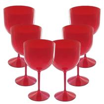 Kit 20 Taças De Gin Acrilico 580 Ml Vermelho Translucido
