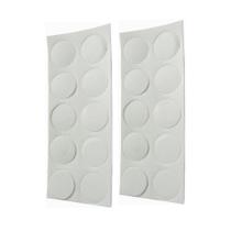 Kit 20 Tapa Furo Adesivo Branco 12mm PlasticoTexturizado Para Moveis Paredes Marcenaria Decoração