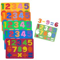 KIT 20 Tapete Eva Numero Numérico Símbolos Educativo Quebra Cabeça