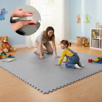 KIT 20 Tapete Tatame EVA 50X50 10MM Emborrachado Exercícios Yoga Pilates Ginastica Proteção criança bebes Impermeável Ante Impacto Ante Derrapante