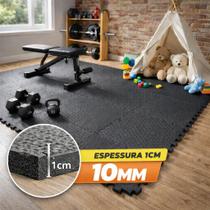 Kit 20 Tapetes Tatame Eva Preto Academia Yoga 50x50cm 10mm Kit 20 Tapetes Tatame Eva Preto Academia Yoga 50x50cm 10mm