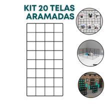 Kit 20 Telas Aramada 20x40cm Painel Home Office Mural Recados Planejamento DIY Criativo